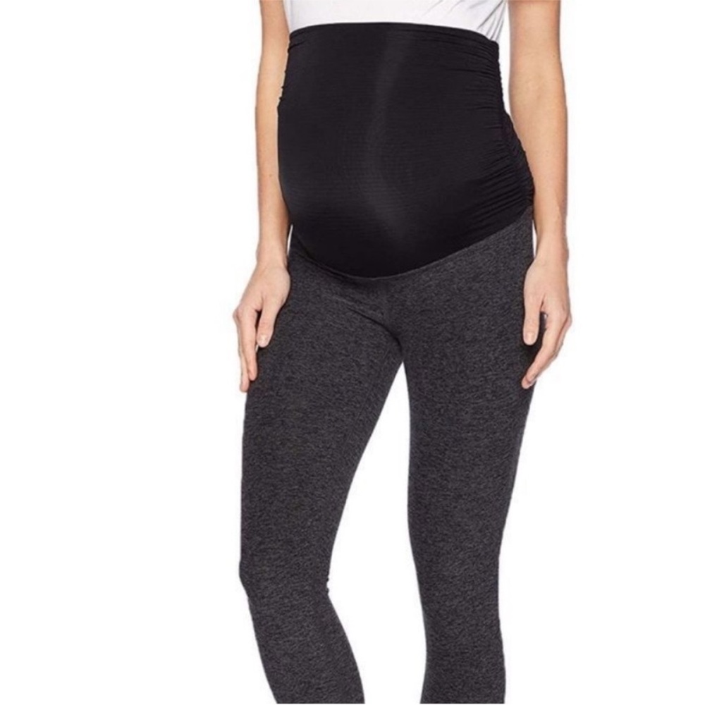 Beyond Yoga Beyond the Bump SpaceDye Gray black Maternity Leggings size small